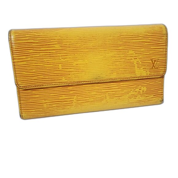 Handbags - Louis Vuitton LV Sarah Epi Yellow Trifold Wallet